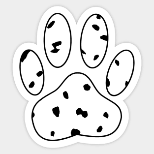 Dalmatian Puppy Paw Print Sticker